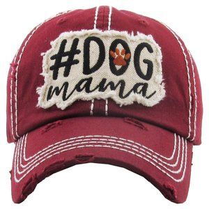 NWT Woman Ballcap  Vintage Distressed New Dog Mom Hat Baseball Cap #hashtag